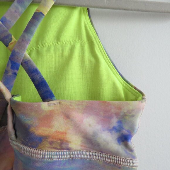 LULULEMON Energy High-Neck Longline Tough Bra Medium Support Altered Nature 4 - Picture 12 of 15